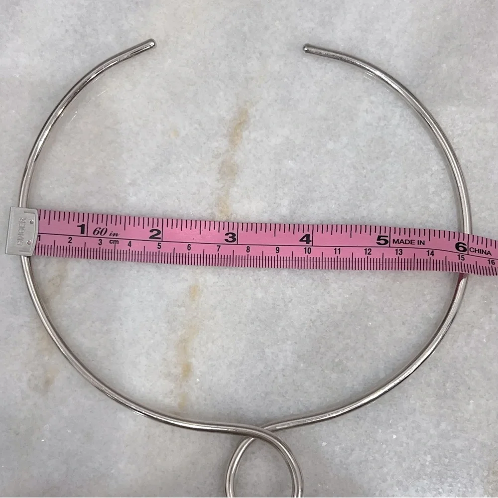 Sterling Silver Turquoise Large Pendant with Loop Choker - Picture 12 of 16